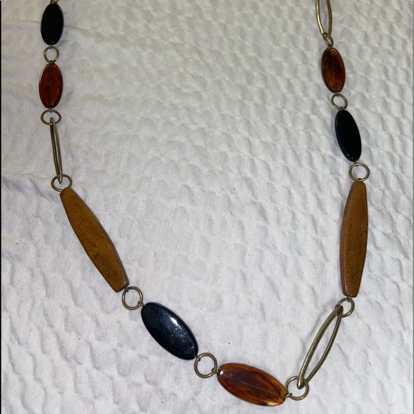 Necklace-Xtra long earthtone necklace - Picture 6 of 12